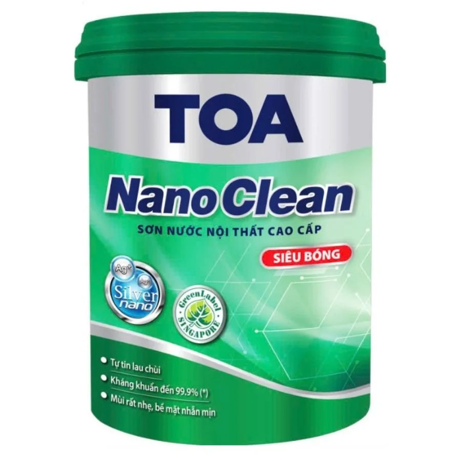 Sơn TOA NanoClean Siêu Bóng - 1L, 5L, 15L